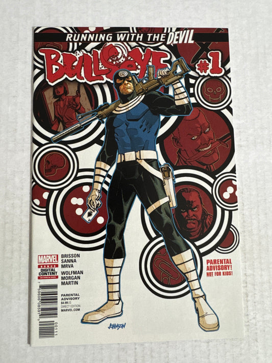 BULLSEYE #1 NM Dave Johnson Cover 1ST APPEARANCE