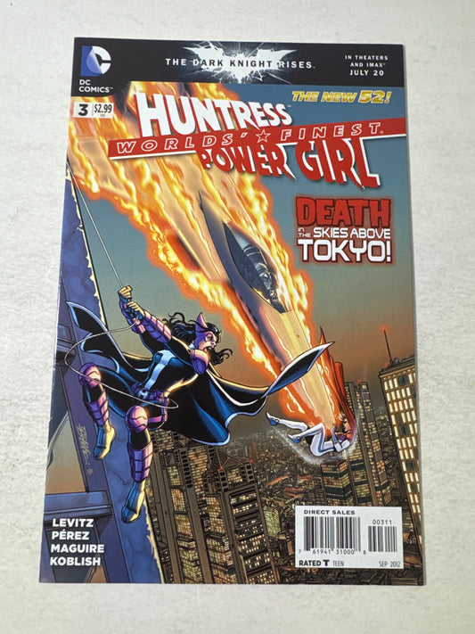 HUNTRESS POWER GIRL WORLD'S FINEST #3 NM- George Perez Cover