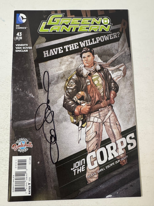 GREEN LANTERN #43 Vol 5 VF/NM Bombshells Variant SIGNED by Emma Luppacchino