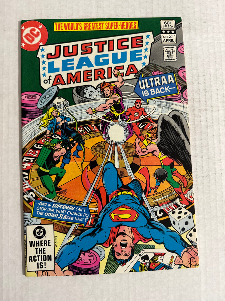 JUSTICE LEAGUE OF AMERICA #201 NM George Perez Cover