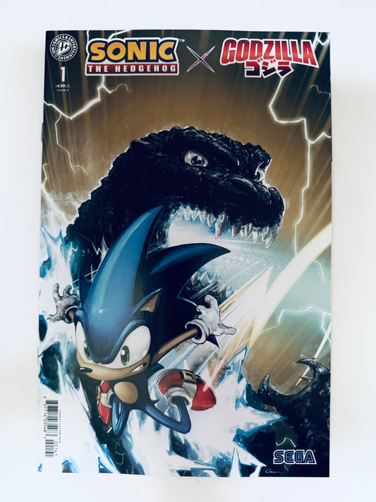 SONIC THE HEDGEHOG X GODZILLA #1 NM Cover D Clayton Crain Variant