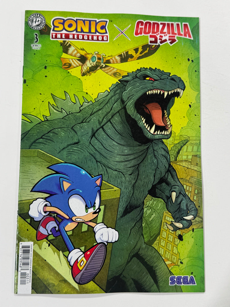 SONIC THE HEDGEHOG X GODZILLA #3 NM