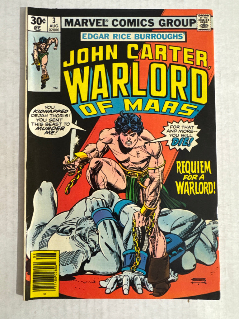JOHN CARTER WARLORD OF MARS #3 FN-