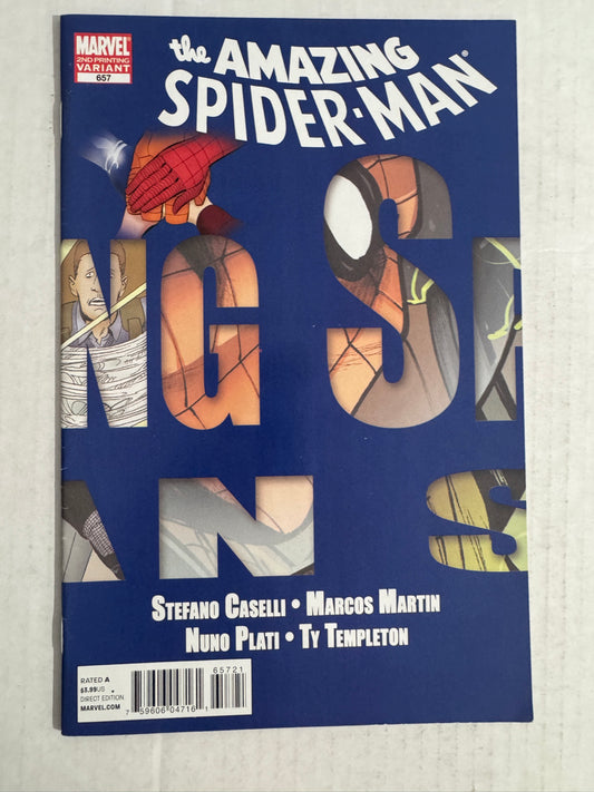 AMAZING SPIDER-MAN #657 VF 2nd Print Variant