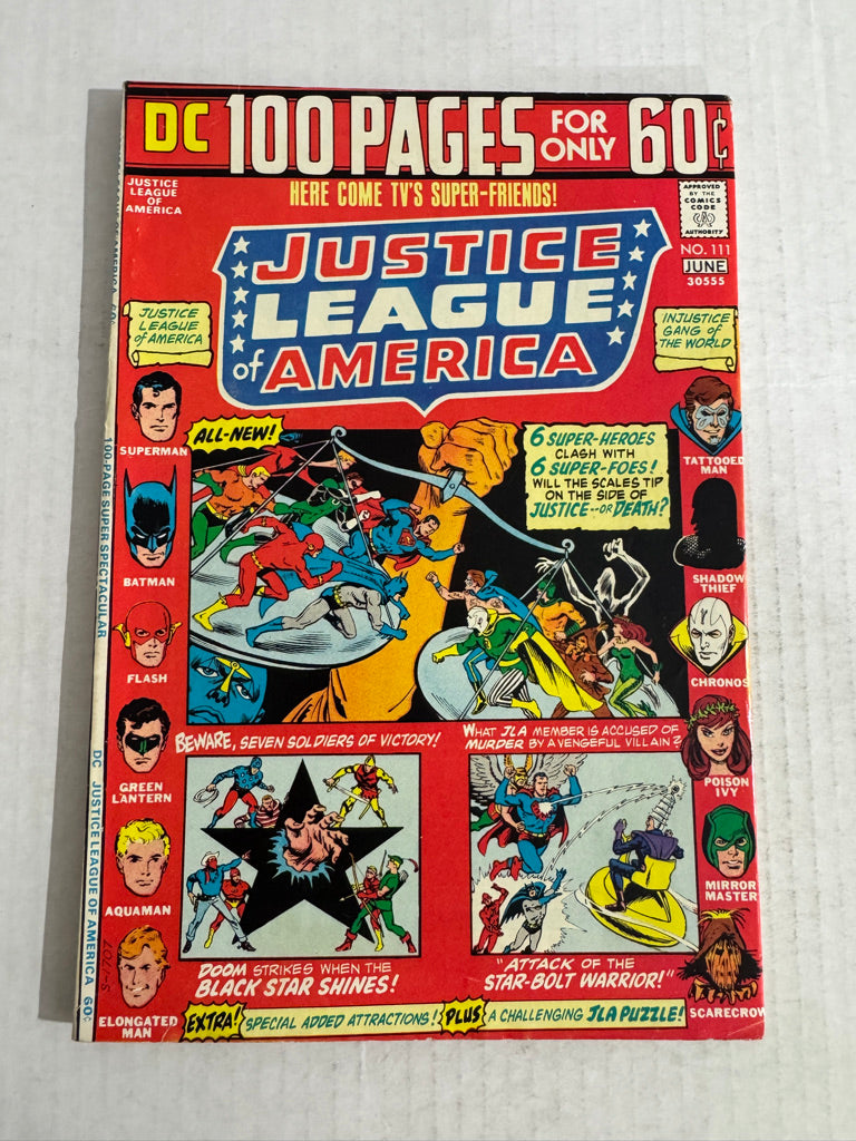 JUSTICE LEAGUE OF AMERICA #111 FN/VF 1ST APPEARANCE