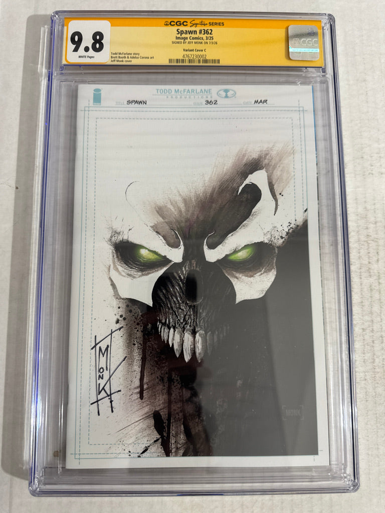 SPAWN #362 CGC SS 9.8 C Variant SIGNED by Jeff Monk