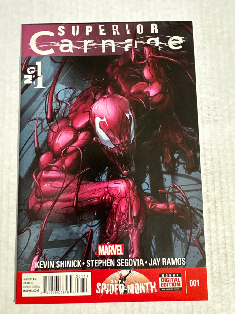 SUPERIOR CARNAGE #1 NM Clayton Crain Cover