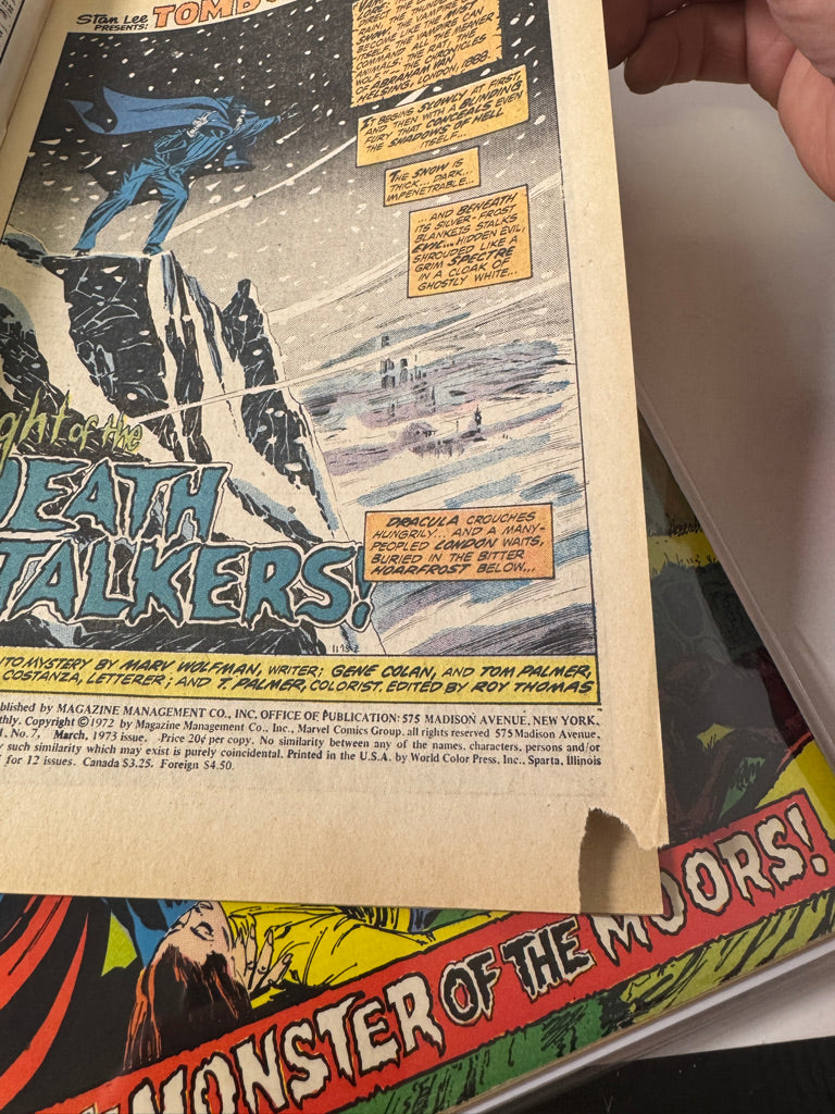 THE TOMB OF DRACULA #7 VG/FN 1ST APPEARANCE