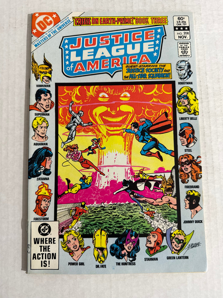 JUSTICE LEAGUE OF AMERICA #208 NM- George Perez Cover