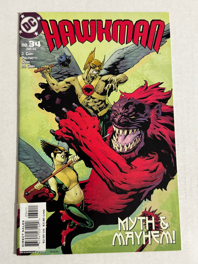 HAWKMAN #34 Vol 4 NM Kevin Nowlan Cover