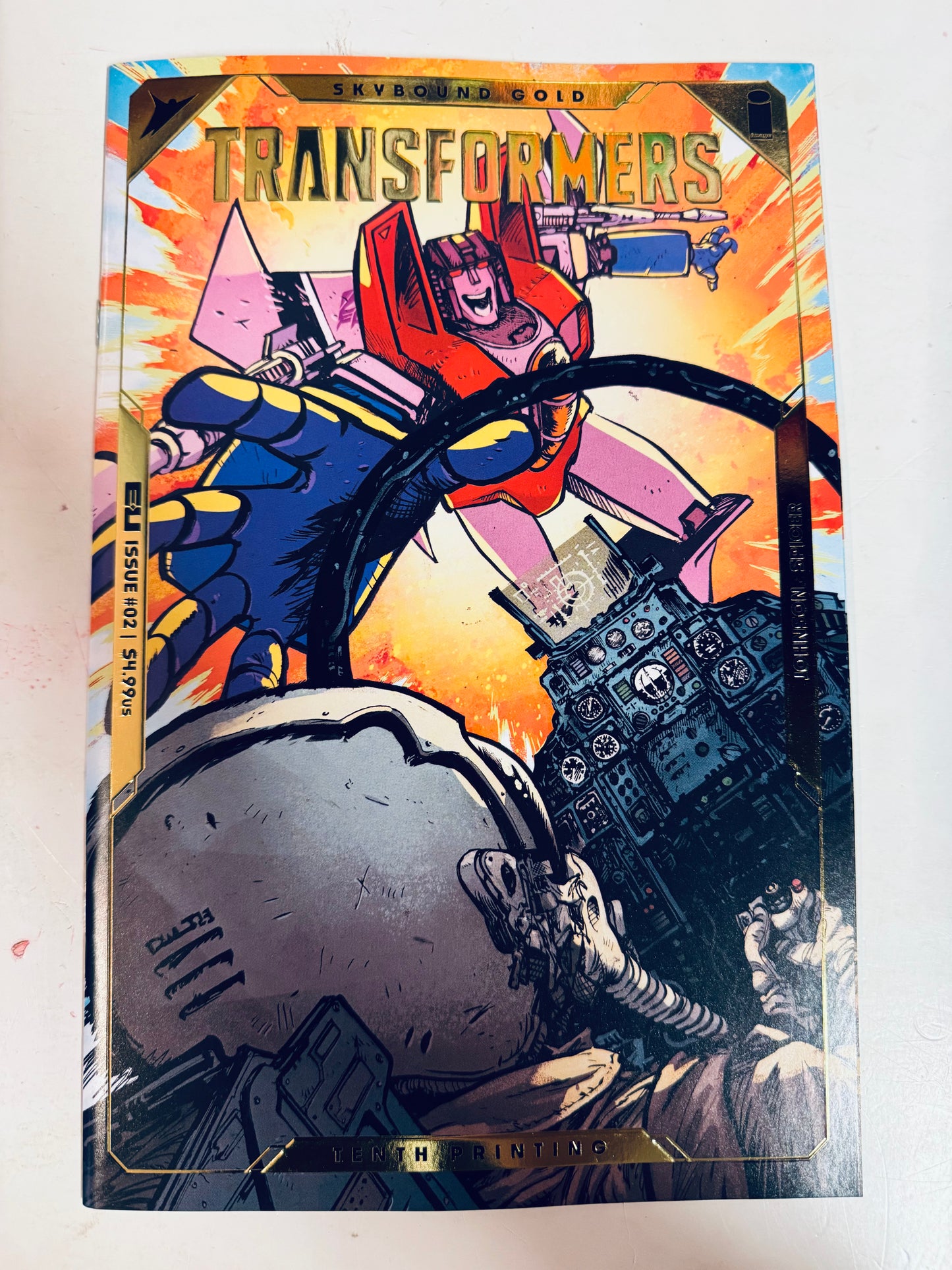 Transformers #2 NM 10th Printing Embossed Foil