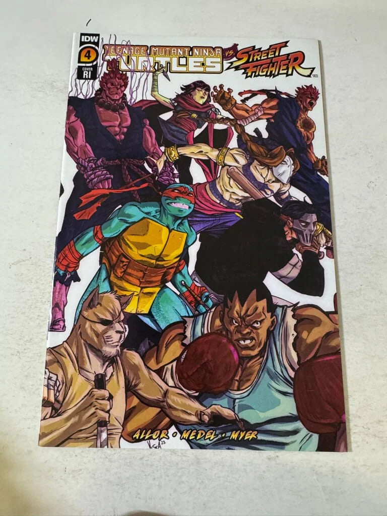 TEENAGE MUTANT NINJA TURTLES VS STREET FIGHTER #4 NM 1:25 Variant