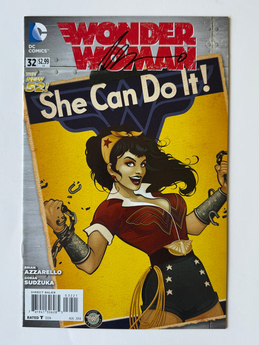 WONDER WOMAN #32 Vol 4 NM BOMBSHELLS VARIANT SIGNED by Brian Azzarello