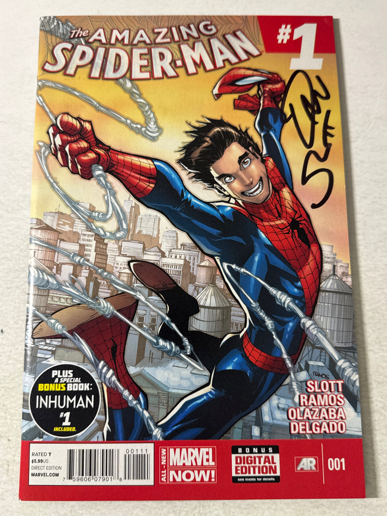 AMAZING SPIDER-MAN #1 Vol 3 VF/NM SIGNED by Dan Slott 1ST APPEARANCE