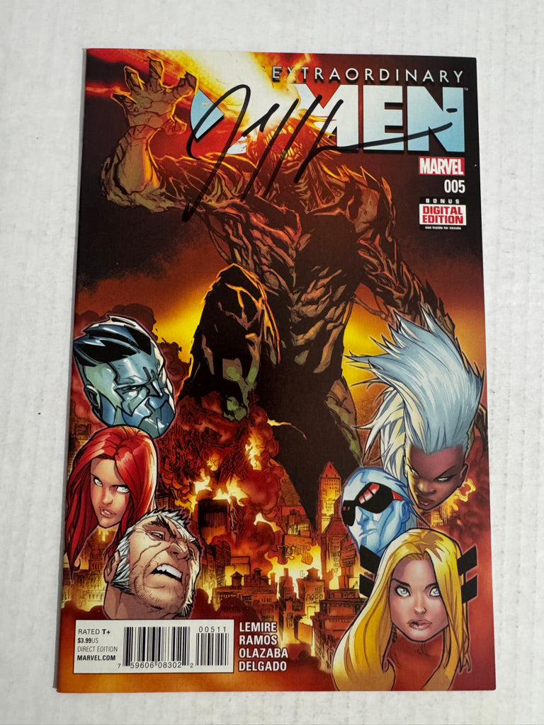 Extraordinary X-Men #5 NM Humberto Ramos Cover SIGNED by Jeff Lemire