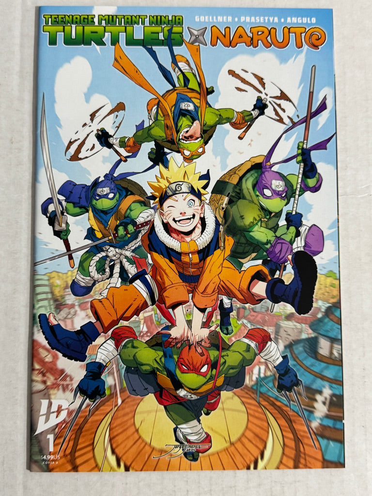 TEENAGE MUTANT NINJA TURTLES NARUTO #1 NM Jorge Jimenez Cover