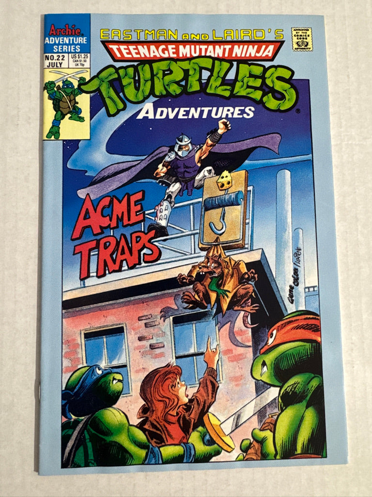 TEENAGE MUTANT NINJA TURTLES ADVENTURES #22 NM- Gene Colan Cover