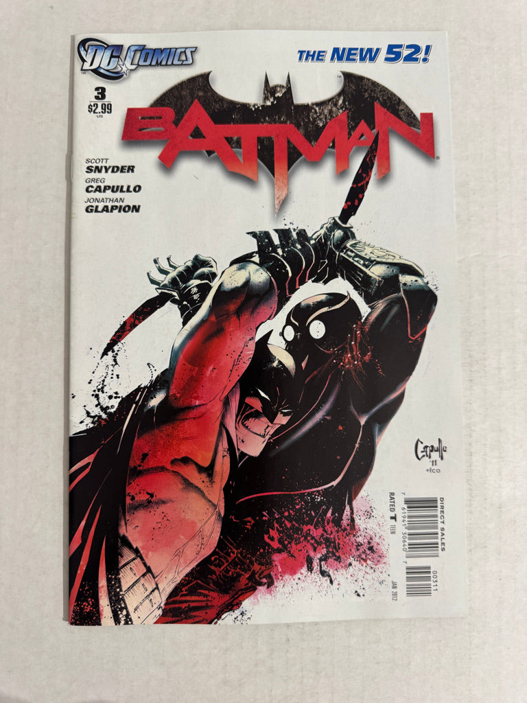 BATMAN #3 Vol 2 NM- Greg Capullo Cover 1ST APPEARANCE