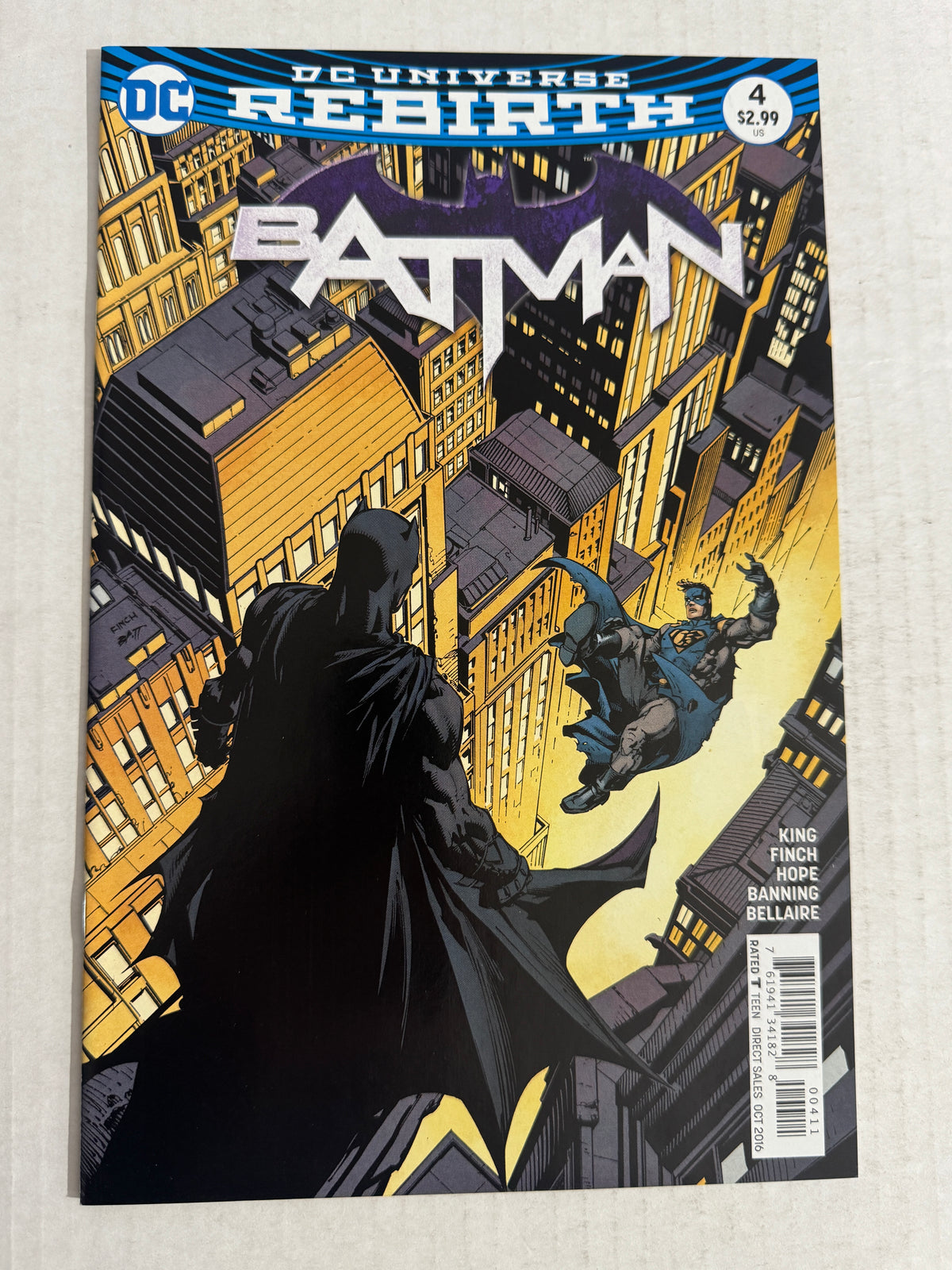 BATMAN #4 Vol 3 NM- David Finch Cover