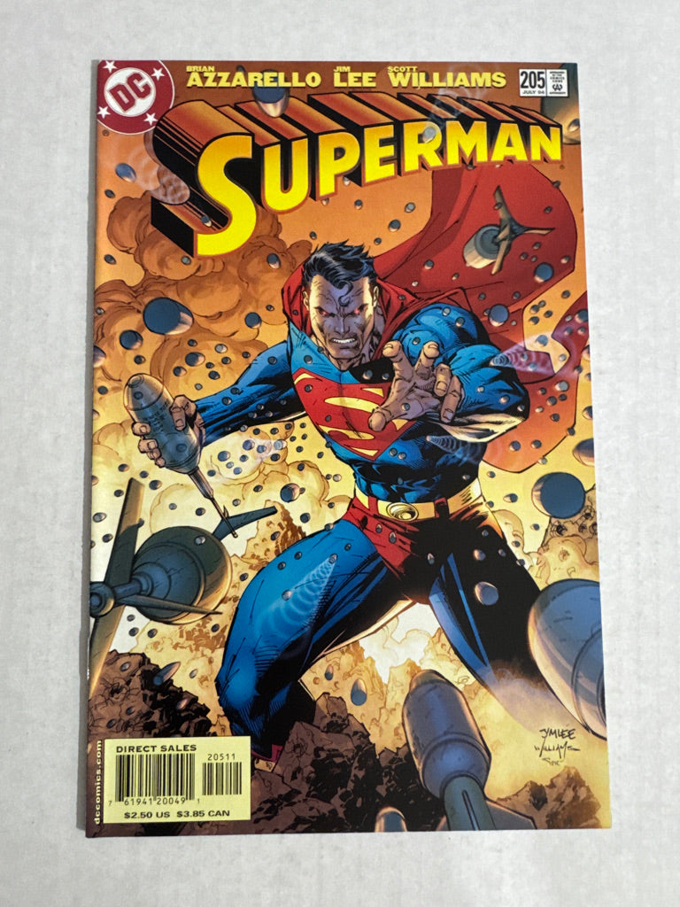 SUPERMAN #205 Vol 2 NM Jim Lee Cover