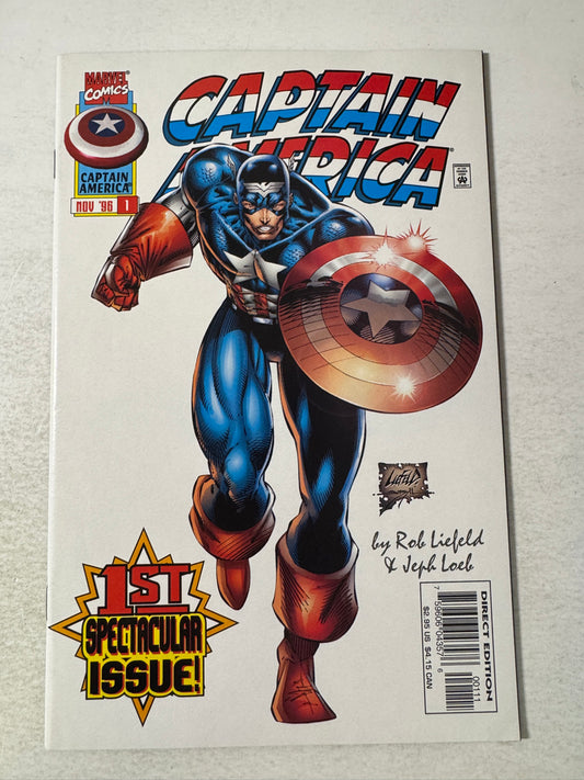 CAPTAIN AMERICA #1 Vol 2 NM Rob Liefeld Cover 1ST APPEARANCE