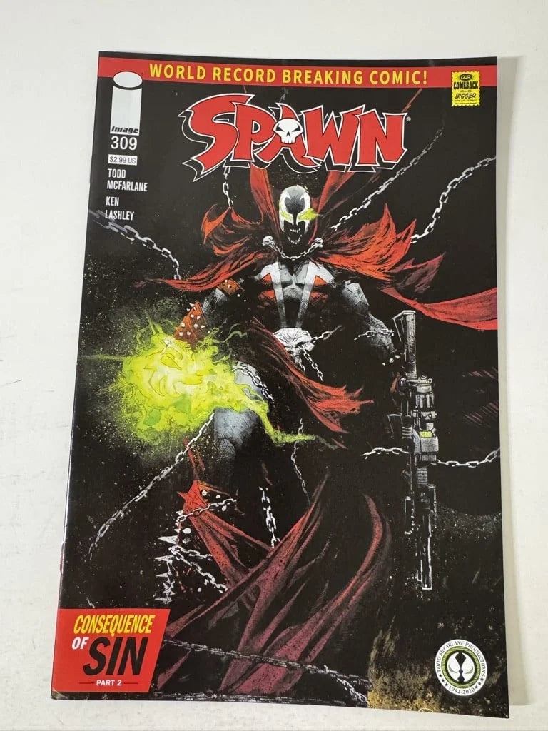 SPAWN #309 NM Gerald Zaffino Variant 1ST APPEARANCE