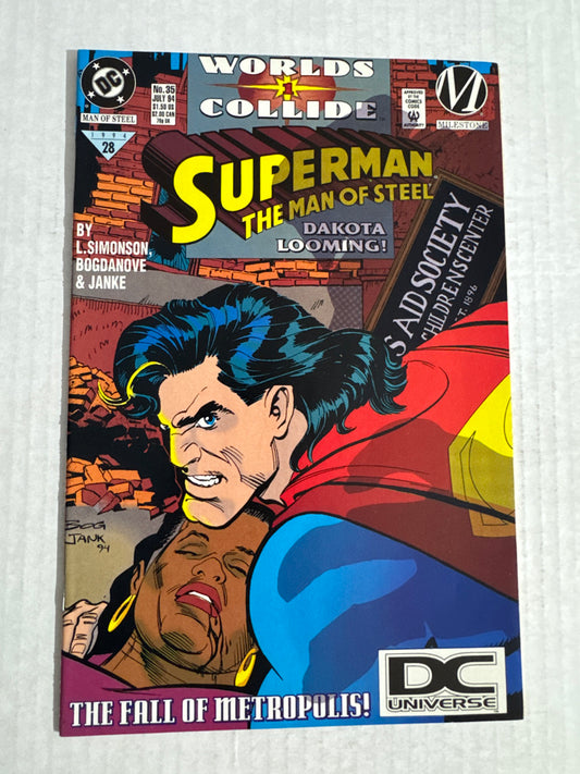 SUPERMAN THE MAN OF STEEL #35 NM DC UNIVERSE LOGO VARIANT