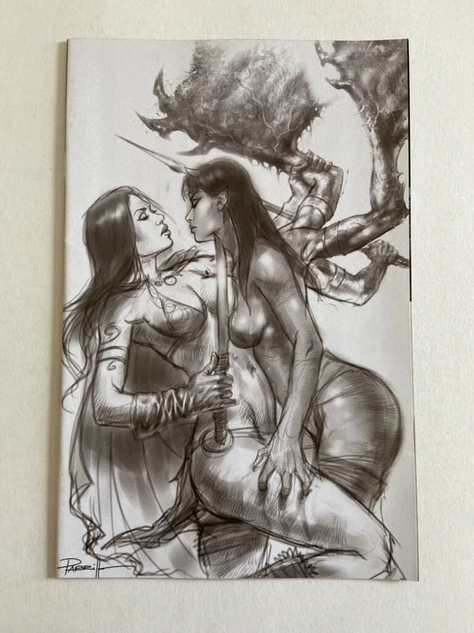 RED SONJA Age of Chaos #1 NM 1:25 Lucio Parrillo Virgin Sketch Variant