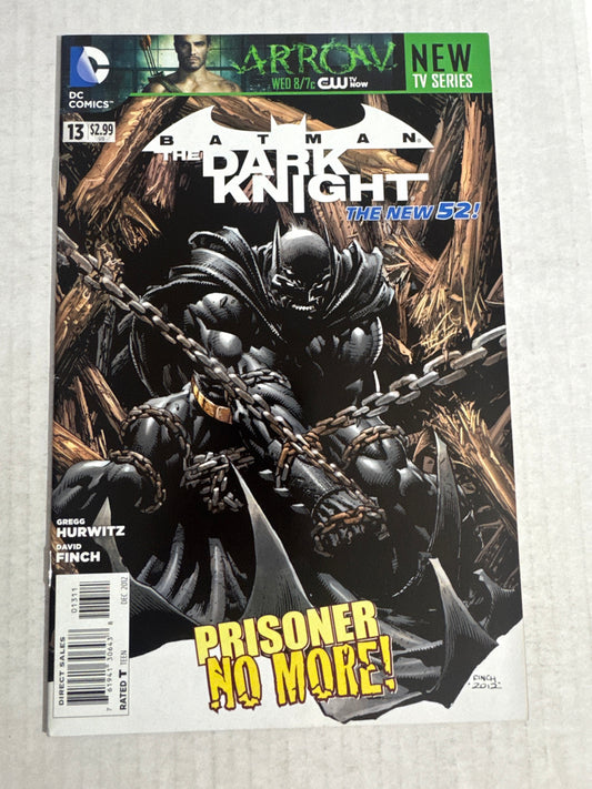 BATMAN THE DARK KNIGHT #13 Vol 2 VF/NM David Finch Cover