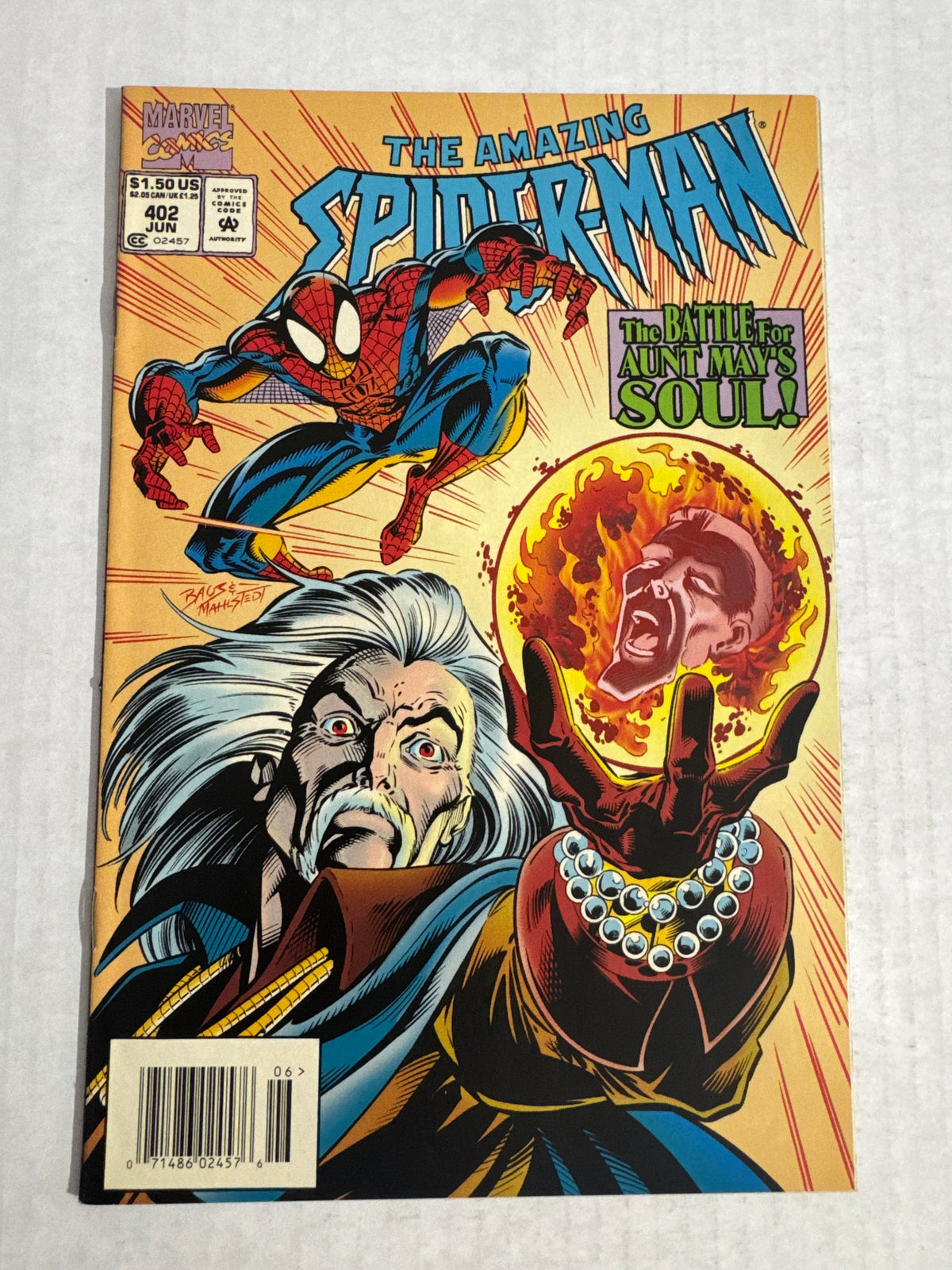 AMAZING SPIDER-MAN #402 VF+ Mark Bagley Cover NEWSSTAND