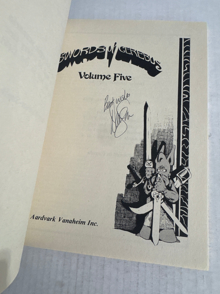 SWORDS OF CEREBUS Vol 5 2nd Print NM Barry Windsor-Smith Cover SIGNED by Dave Sim