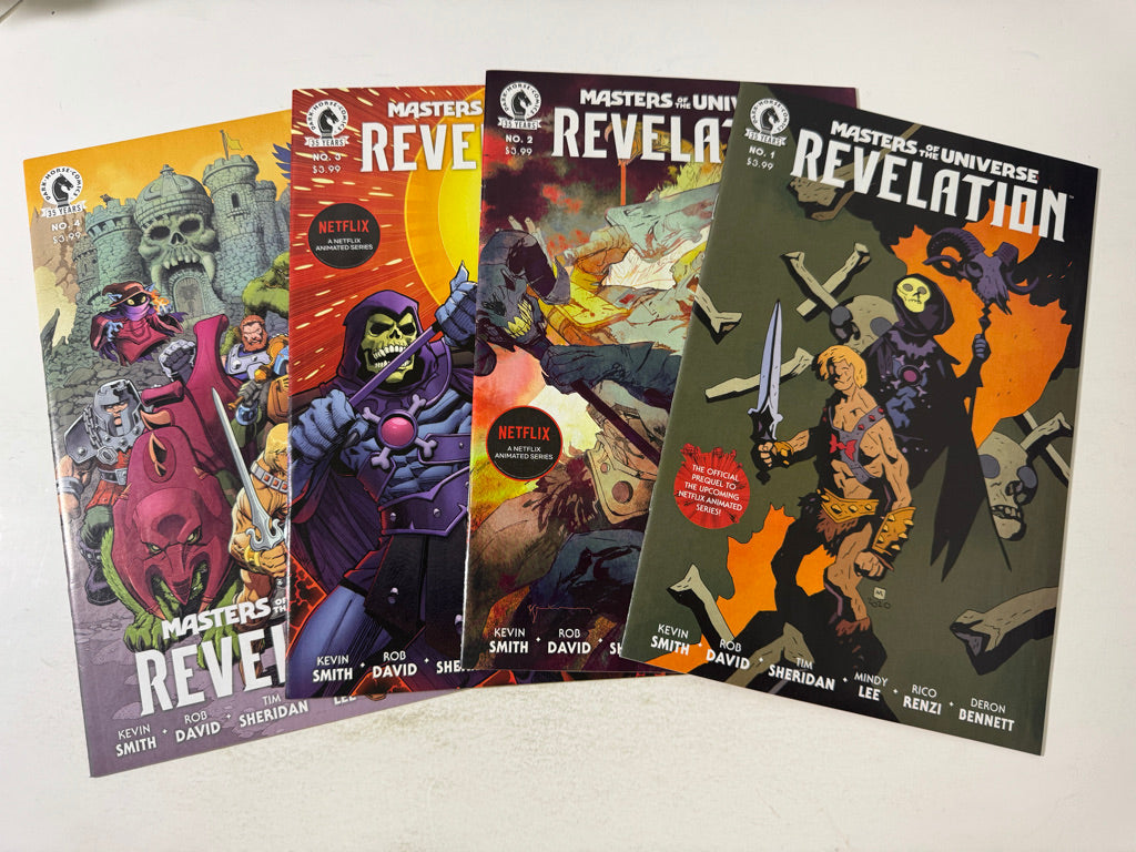MASTERS OF THE UNIVERSE Revelation #1-4 NM B Variant Set Mignola Sienkiewicz Simonson Adams