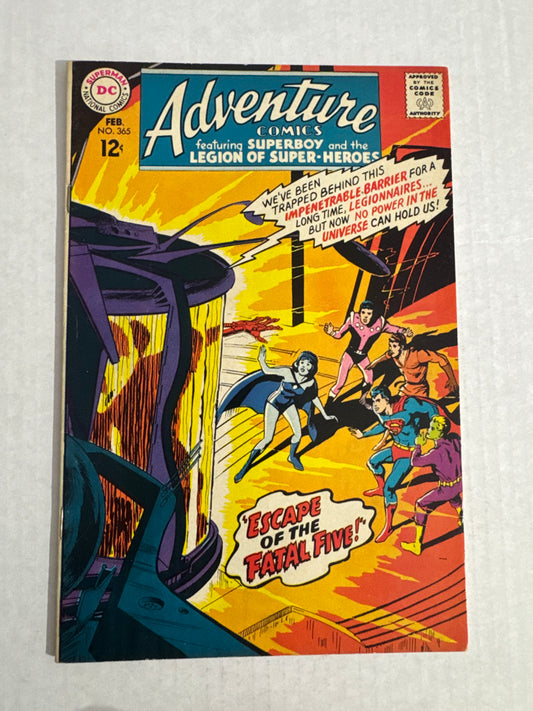 ADVENTURE COMICS #365 VF Neal Adams Cover 1ST APPEARANCE