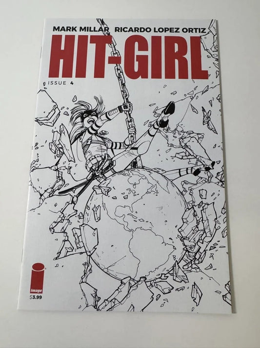 HIT-GIRL #4 Vol 2 NM B/W Variant