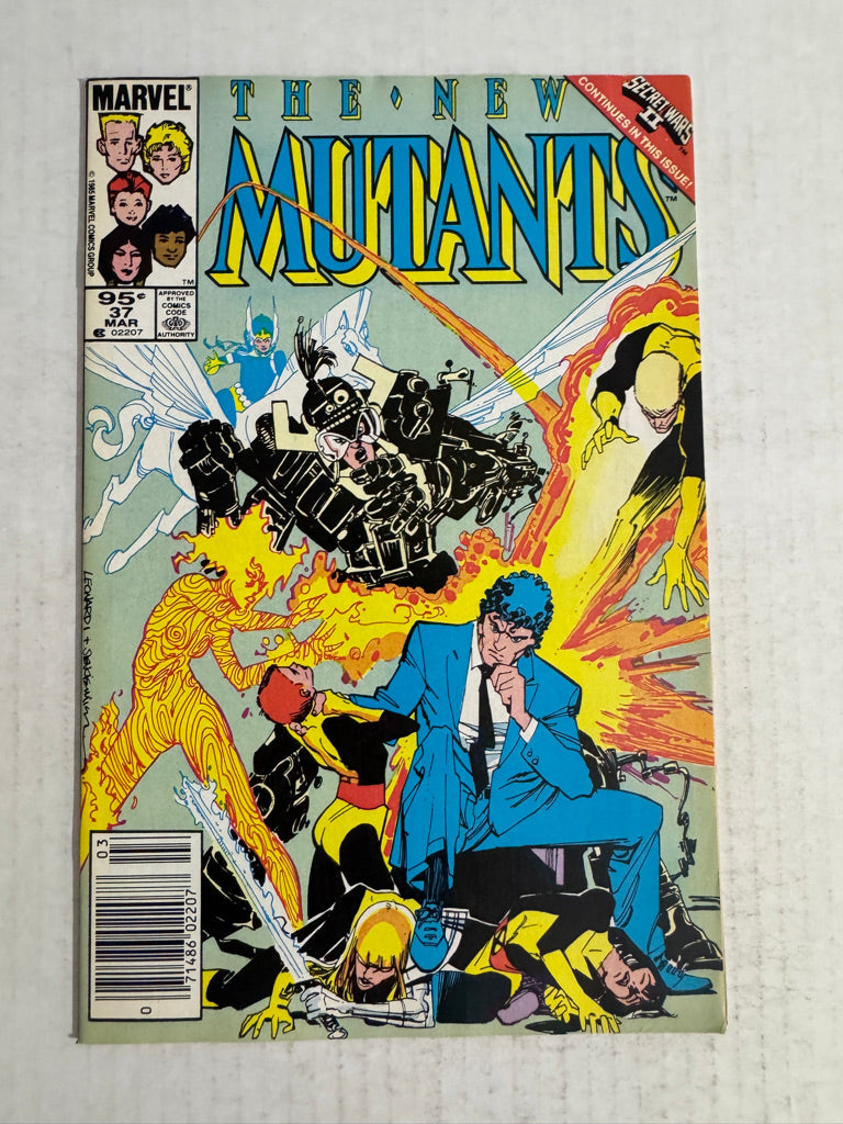 NEW MUTANTS #37 VF/NM Bill Sienkiewicz Cover CANADIAN PRICE VARIANT