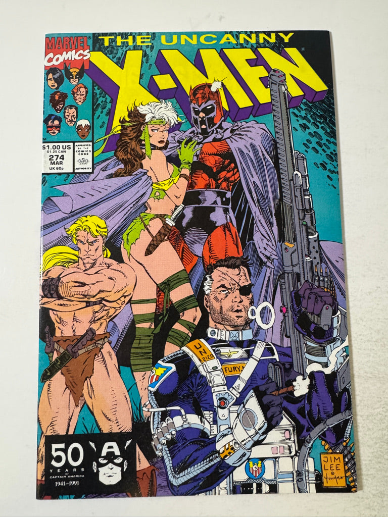 UNCANNY X-MEN #274 Jim Lee Cover