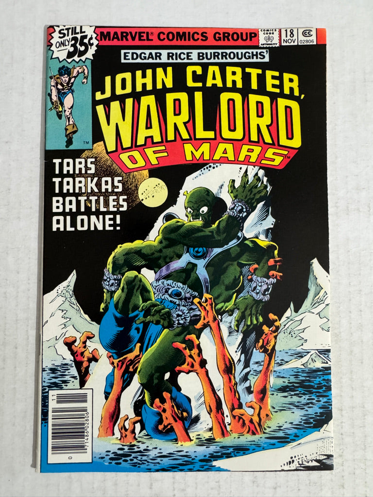 JOHN CARTER WARLORD OF MARS #18 VF+ Frank Miller Cover