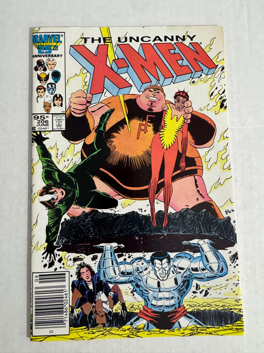 UNCANNY X-MEN #206 VF/NM CANADIAN PRICE VARIANT