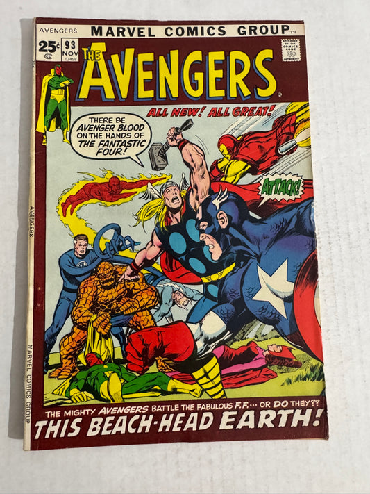 AVENGERS #93 VG/FN Neal Adams Cover