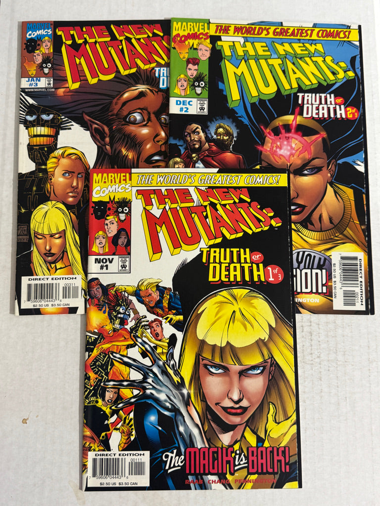 NEW MUTANTS TRUTH OR DEATH #1-3 NM- SET