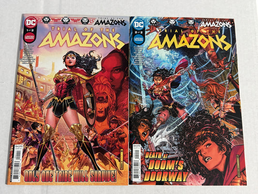 TRIAL OF THE AMAZONS #1-2 NM SET Jimmy Cheung Covers