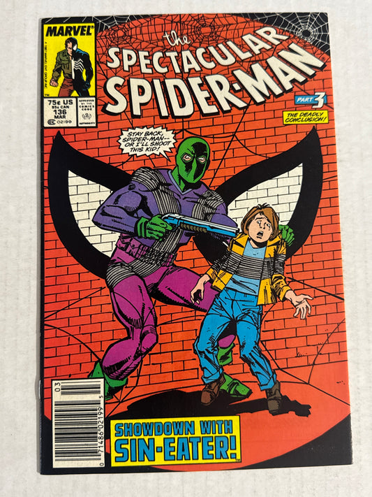 SPECTACULAR SPIDER-MAN #136 VF- NEWSSTAND
