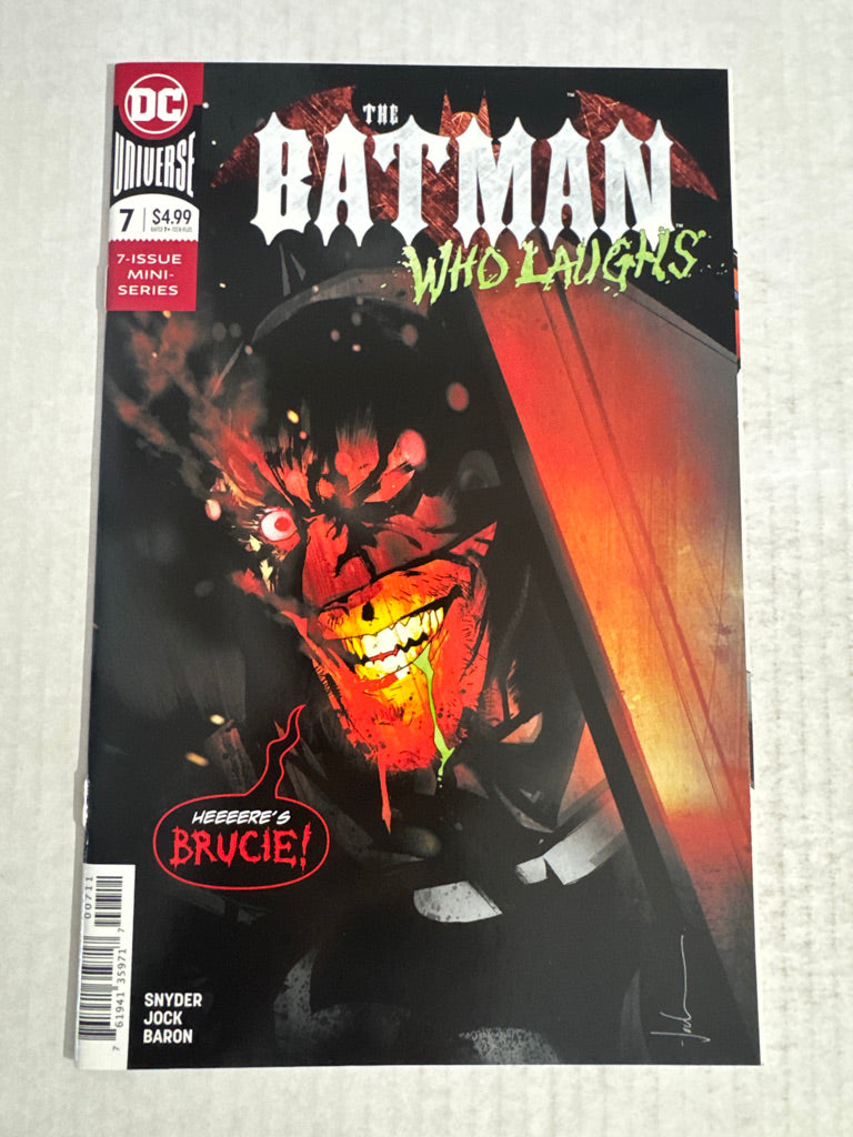 THE BATMAN WHO LAUGHS #7 VF/NM Jock Cover