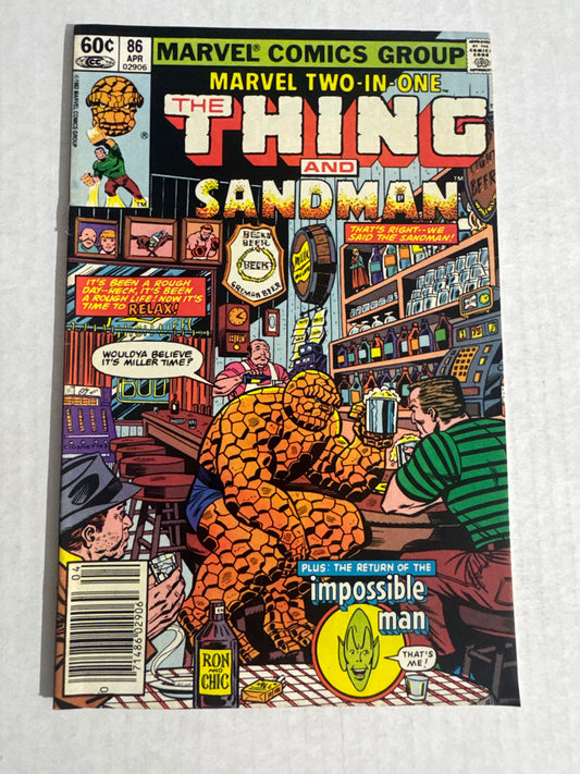 MARVEL TWO-IN-ONE #86 FN/VF NEWSSTAND