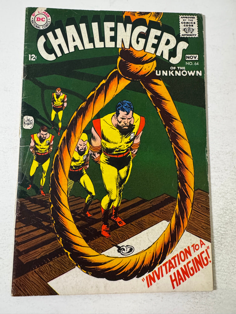 CHALLENGERS OF THE UNKNOWN #64 VG Joe Kubert Cover