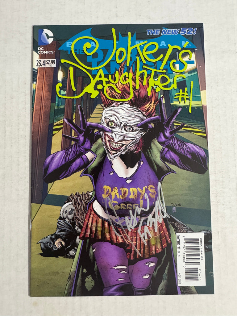BATMAN THE DARK KNIGHT #23.4 JOKER'S DAUGHTER #1 Vol 2 NM- Standard Cover SIGNED by Jason Fabok