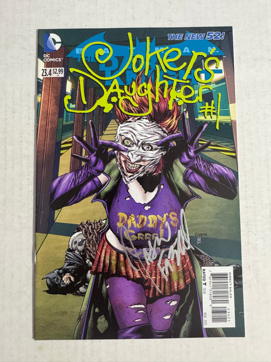 BATMAN THE DARK KNIGHT #23.4 JOKER'S DAUGHTER #1 Vol 2 NM- Standard Cover SIGNED by Jason Fabok