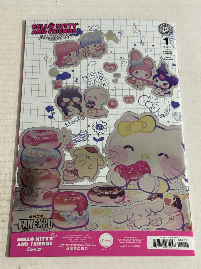 HELLO KITTY AND FRIENDS Hello World NM Fan Expo Virgin  Foil Variant LTD 750