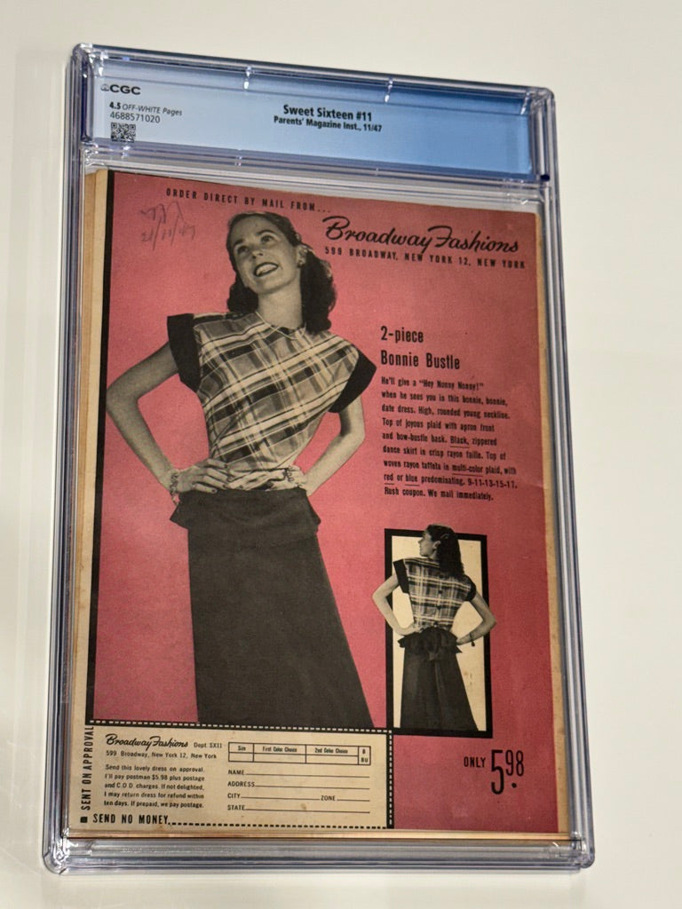 SWEET SIXTEEN #11 CGC 4.5