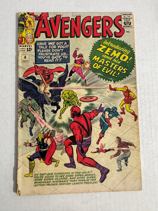 AVENGERS #6 GD 1ST APPEARANCE